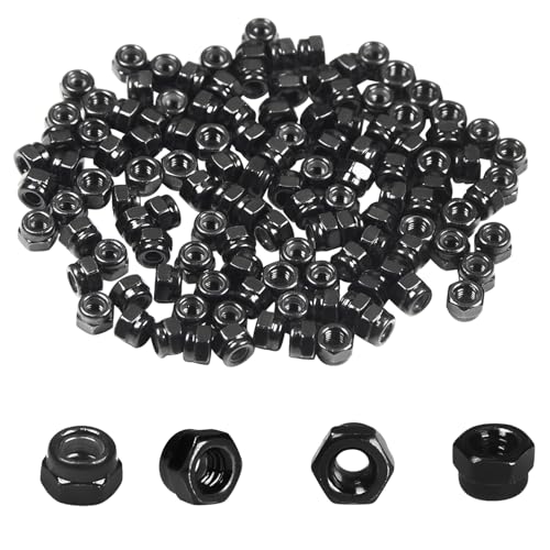 M3x0.5mm Locknuts M3 Nylock Nuts for RC Bike Pedals 3D Printer - size: M3 (120PCS)