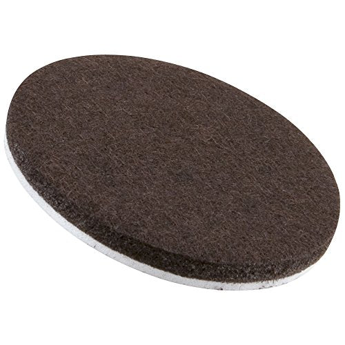 SOFTTOUCH 4723195N Heavy Duty 2-1/2 Inch Felt Furniture Pads to Protect Hardwood Floors from Scratches, Brown, 4 Count