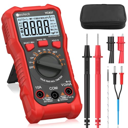 Neoteck 6000 Counts True RMS Digital Multimeter,Auto Range Multimeter - color: Red, size: 6000Counts(AC/DC 600V)