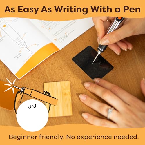 Resparked Customizer Engraving Pen Ultimate Cordless Portable Tool for Artists & DIYers - Engrave 50+ Surfaces - Beginner Friendly - Rechargeable - Free 30 Bits & Mastery Guide