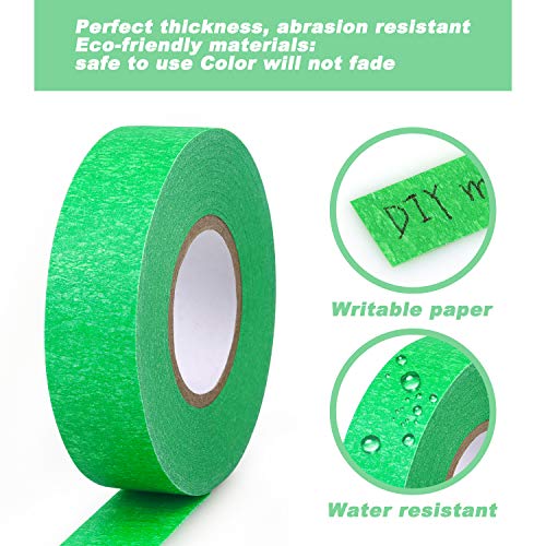 8 Rolls Colored Masking Tape Rainbow Painters Tape, 0.6 Inch x 16 Yard - color: Bright