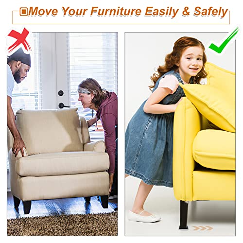1-1/4" Upgraded Furniture Sliders for Carpet & Hardwood Floors