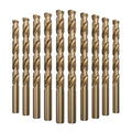 LU&MN M35 Jobber Drill Bits, 3/8", 10 Pcs - size: 3/8 in