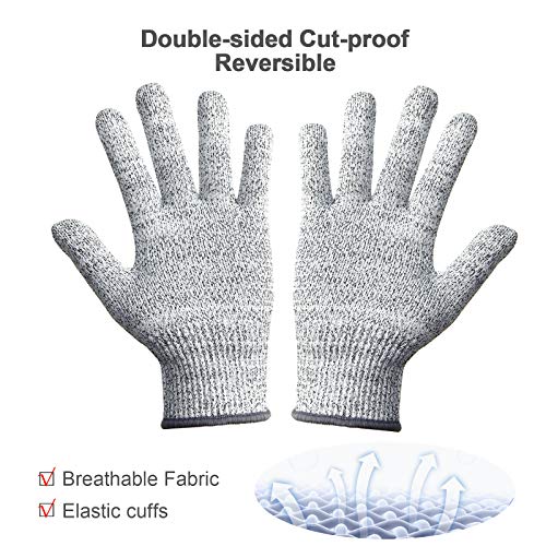 Cutting Gloves, 2 Pairs Cut Resistant Gloves, Cut Proof Gloves Kitchen - size: Small, style: Original
