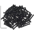 105 Pieces M2 x 16mm Button Head Socket Cap Screws, Thread Pitch 0.4mm, Sutemribor M2 Black Screws, 10.9 Grade Alloy Steel, Black Oxide Finish, Fully Threaded - size: M2 x 16mm, style: Button Head