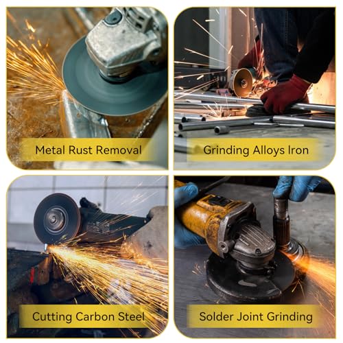 7-Piece Angle Grinder Disc Set, 5" x 3/64" x 7/8" Cut Off Wheels and Flap Discs for Metal & Stainless Steel Cutting and Grinding (No Angle Grinder)