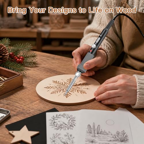 Wood Burning Kit - All-in-One Wood Burning Tool Pen Wood Burner Kit