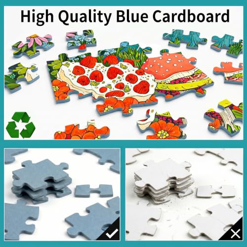 1000 Piece Puzzle for Adults, Colorful Botanical Fantasy Garden with Birds - color: Garden of Whimsy