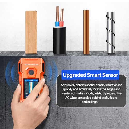 NOYAFA Rechargeable Stud Finder Wall Scanner, 6 in 1 Electronic Wall Detector