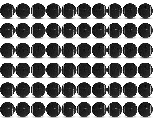 Macarrie 60 Pcs Precut Tennis Balls for Chairs Legs, Black - color: Black