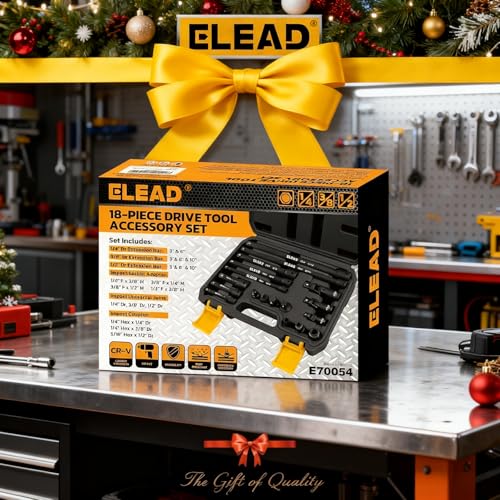 18-Pieces Impact Socket Extension Set: 1/4", 3/8" & 1/2" Drive Socket Extension Bar, Socket Adapter Set, Swivel Universal Joints & Impact Coupler - style: Impact Socket Extension