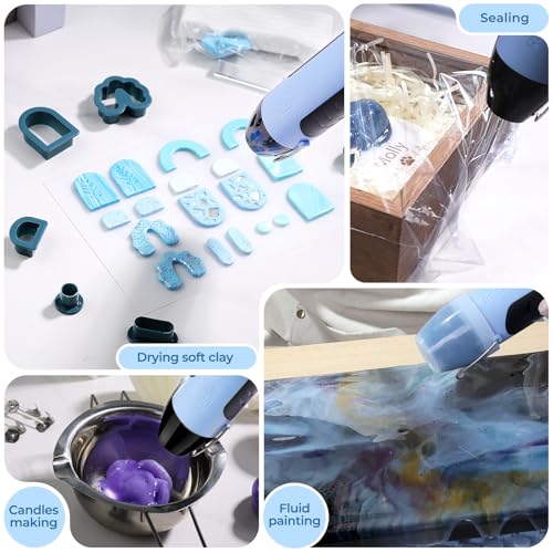 LET’S Resin Heat Gun for Resin, 350W Fast Heat Dual Temp with 4.9Ft Cable