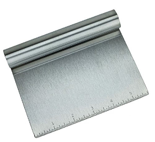 Stainless Steel Food Scraper, Multi-Purpose Bench Scraper
