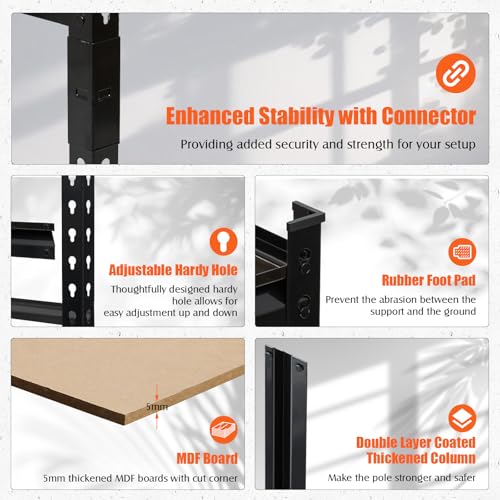 36x18x72 Heavy Duty Garage Storage Shelves,5-Tier Metal Shelving Units - size: 36x18x72