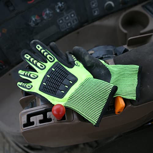 Wells Lamont Men's Impact Protection Nitrile Coated Work Gloves, Large - size: Large
