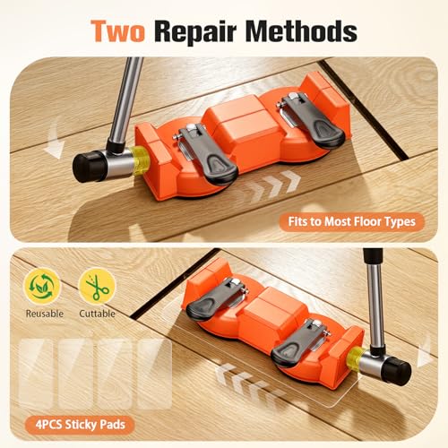 Floor Gap Fixer Tool for Floating Floors, Dual Suction Cups