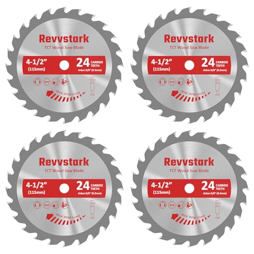 4 Pack 4 1/2 Inch 24T Circular Saw Blade for Various Wood Cutting - size: 4-1/2 In 3/8" Arbor 24T(4PCS)