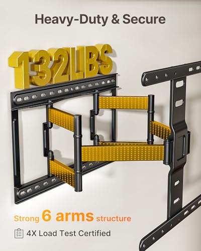 monTEK 1.1-Inch Ultra Slim Full Motion TV Wall Mount for 37-75 Inch TVs - size: 37"-75" Low Profile