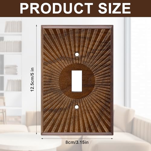 DoubleFill 4 Pcs Walnut Wood Switch Cover,13 * 8.2cm,Single Toggle - color: Single Toggle, size: 13 x 8.2 cm