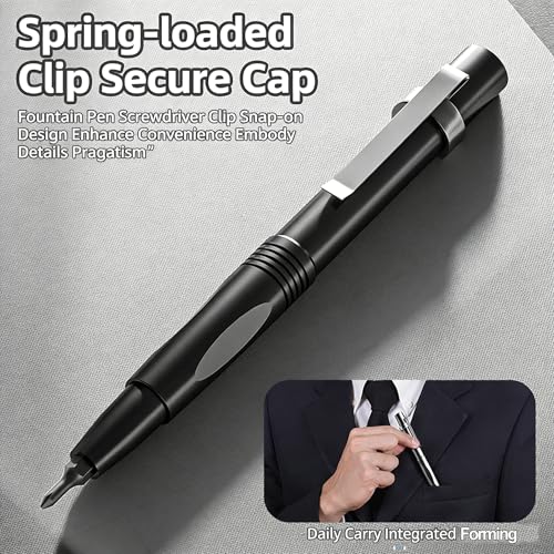 13 in 1 Multi Bit Mini Screwdriver Set Magnetic, Manual Precision Screwdriver Set, EDC Pen Screwdriver for Eyeglasses, Electronics, Watches, Phones, Laptops, Cameras, Gadgets for Men - color: Black