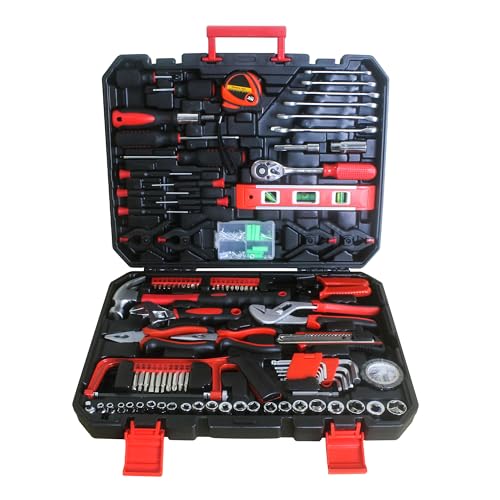 238PCS Tool Set, Complete Home Maintenance Tool Kit, General Mechanic Hand Tool Set with Portable Tool Box, Basic Household Repair Tool Set for Home Garage DIY Projects & Daily Maintenance - color: 238pcs - Black