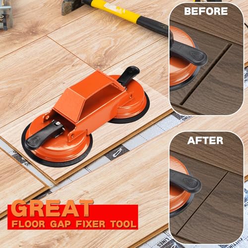 REXBETI Floor Gap Fixer Tool, Plank Gap Repair Kit, Heavy Duty Suction Cup - size: 5