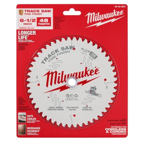Milwaukee 48 Teeth Fine Finish Track Saw Blade, 165 mm Blade