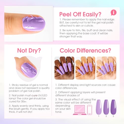 ROSALIND 30Pcs Gel Nail Polish Set, 26 Colors Macaron Pastel Gel Polish | with 3Pcs Glossy Matte Glitter Top Coat, Base Coat, Four Seasons Colors, Soak Off, UV Gel Nail Gift for Women - color: Multi-pastel