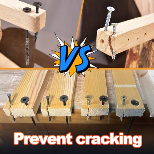 VIGRUE Deck Screws, Wood Screws - Star Drive Decking Screws for Timber, Log, Landscaping Wood, Rust-Resistant, Easy to Install, DIY Projector & Wood Working (60PCS #14X2-7/8) - style: 60PCS #14X2-7/8 deck screws