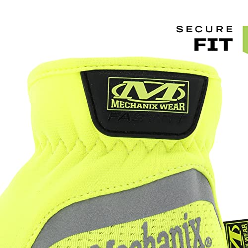 Mechanix Wear Hi-Viz FastFit Touchscreen Gloves, X-Large - color: Fluorescent Yellow, size: X-Large