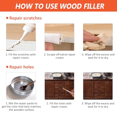 Wood Furniture Repair Kit, 18 Colors Wood Filler Putty Touch Up Paint - size: 32PCS