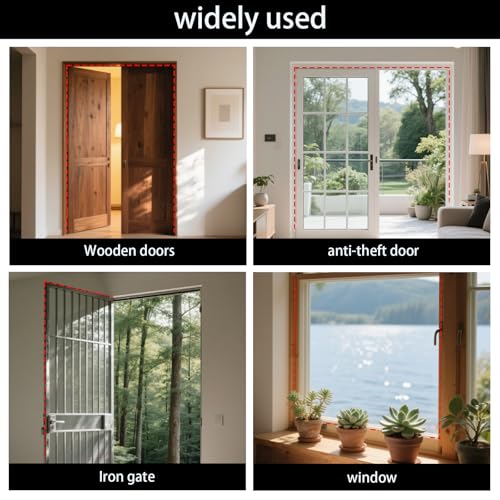 QDiShi Black Rubber D-Shape Weather Stripping Door Seal Strip 0.39x0.23 Inch, Self-Adhesive Soundproofing Gap Draft Stopper for Door Frame, Window, Noise Reduction(20FT)