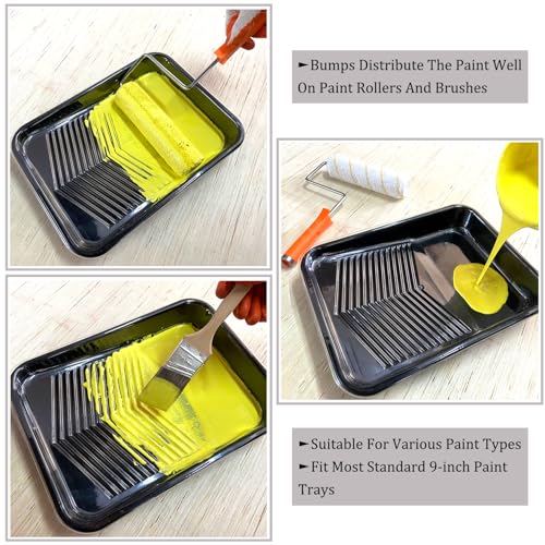 Great Andrew 15 Pcs Paint Tray Set, 9 Inch Plastic Paint Tray with Liners - size: 15 Pack Liners Kit, 9 In