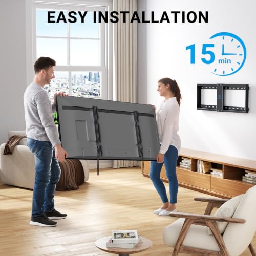PERLESMITH Fixed TV Wall Mount for 32–82 inch TVs up to 132 lbs - size: 32-82" Fixed TV Wall Mount