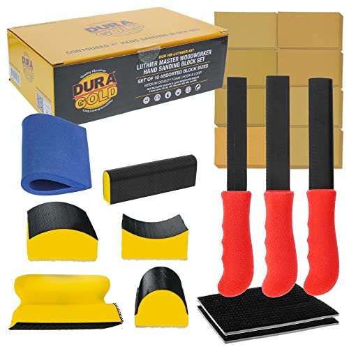Dura-Gold Luthier Acoustic Guitar Master Woodworker Hand Sanding Block Set - size: 10-Piece