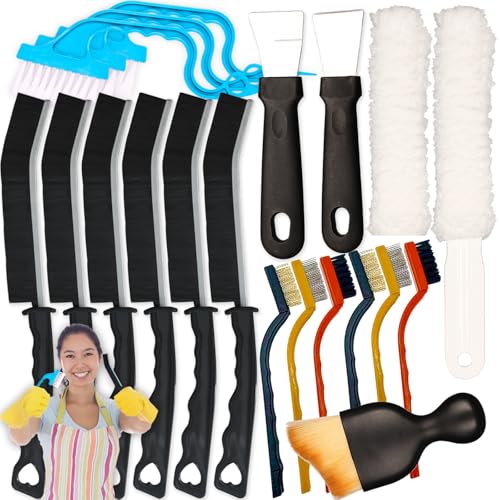 19 Pcs Small Crevice Cleaning Brush Set, Groove Gap Cleaning Tool for Cleaning Kitchen, Bathroom, Corner, Sink, Door, Blinds, Faucets, Window Track,Cup - size: 19 PCS