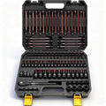 112-Piece Torx and Allen Bit Socket Set, 1/4", 3/8",1/2" Drive Bit Socket Set with Ratchet Wrench, Adapters, Extra Long & Tamper Proof torx/Hex/Ball End Hex/E-torx, SAE & Metric - color: 112-piece Black