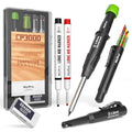 Nicpro Carpenter Pencil with Sharpener, CP3000 Construction Pencils with 6 Refills in a Lead Dispenser, Deep Hole Long Nib Marker Pens for Construction, Heavy Duty Carpenter Tools for Woodworking - style: Carpenter Pencil and Marker Pen