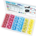 TICONN 200 Pcs Nylon Spade Connector Kit, Insulated Crimp Wire Connectors - style: Combo 200Pcs