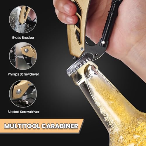 FUNBRO Multitool knife, Gift for Men (Gold) - color: Gold