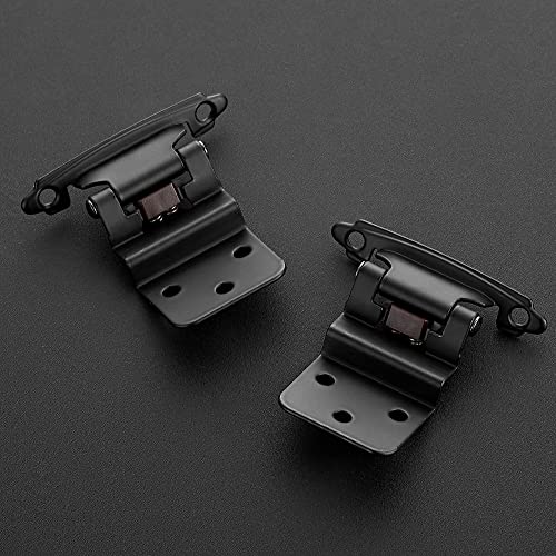 Ravinte Black Kitchen Cabinet Hinges, 3/8 Inch Inset, 50 Pack - size: 3/8 inch Inset