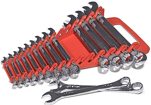 Ernst Manufacturing 8540 2-Pack of Wrench Grippers - Securely Holds 30 Wrenches, Portable Wrench Organization, Forward/Reverse Holder Pack, Includes 1 Black and 1 Red - color: Black & Red, style: 30 Tool