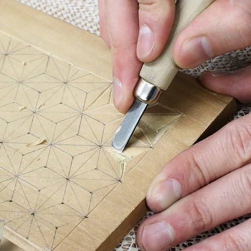 KAKURI Japanese Wood Carving Tool Set for Beginners 7-Piece - size: 7 Pcs