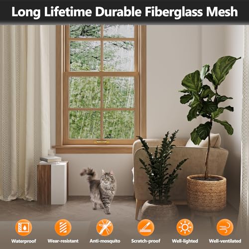 Secopad Window Screen and Screen Door Mesh Repair Kit, Grey, 39in x 78in - color: Gray, size: 39in x 78in