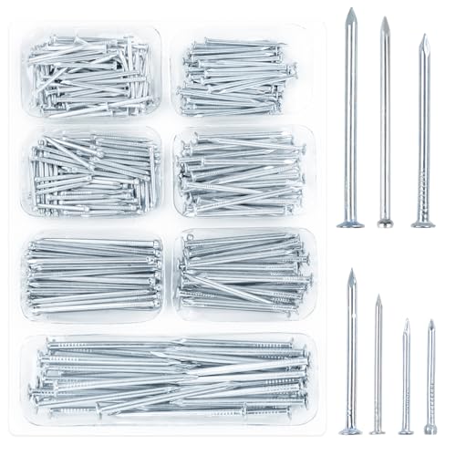 400pcs Hardware Nails Assortment Kit 7 Sizes