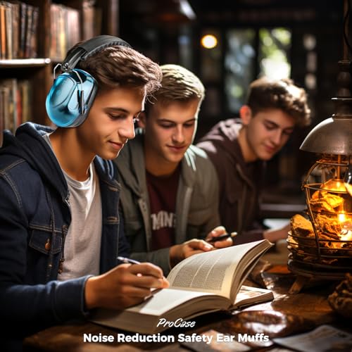 ProCase Hearing Protection Ear Muffs SNR 33dB, Noise Cancelling Headphones - color: 1 - Crystalblue