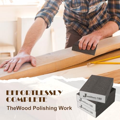 8pcs Sanding Blocks Assortment Kit, Sponge Sand Block Washable and Reusable, Wet & Dry Sandpaper Block - 60/80/100/180 Grit x 1pcs, 120/220 Grit x 2pcs - size: 60/80/100/120/180/220 Grits