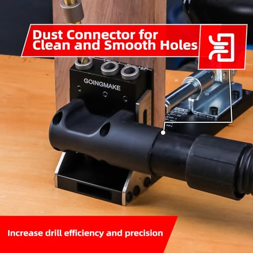 GOINGMAKE All Metal Pocket Hole Jig Kit,Pocket Hole Screw Jig System