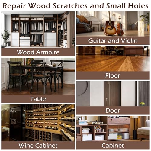 Oriflame Wood Furniture Filler Sticks: 12-Color Wood Repair Wax Crayons with Scraper for Scratches/Cracks/Holes/Stains in Floors/Table/Cabinets/Desks/Bedposts(Hardwood/Laminate)