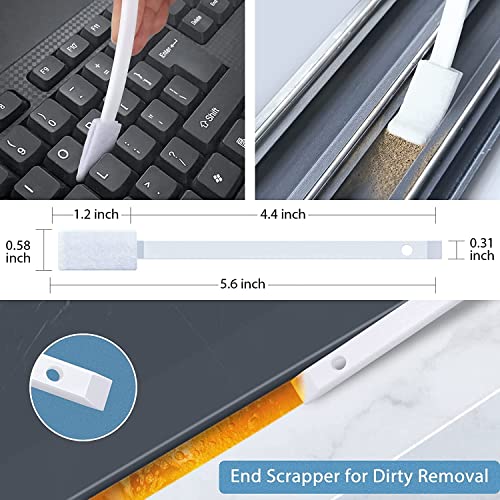 Lumkew Crevice Cleaning Brushes Tool for Tiny Small Spaces, 60Pcs, White - color: White
